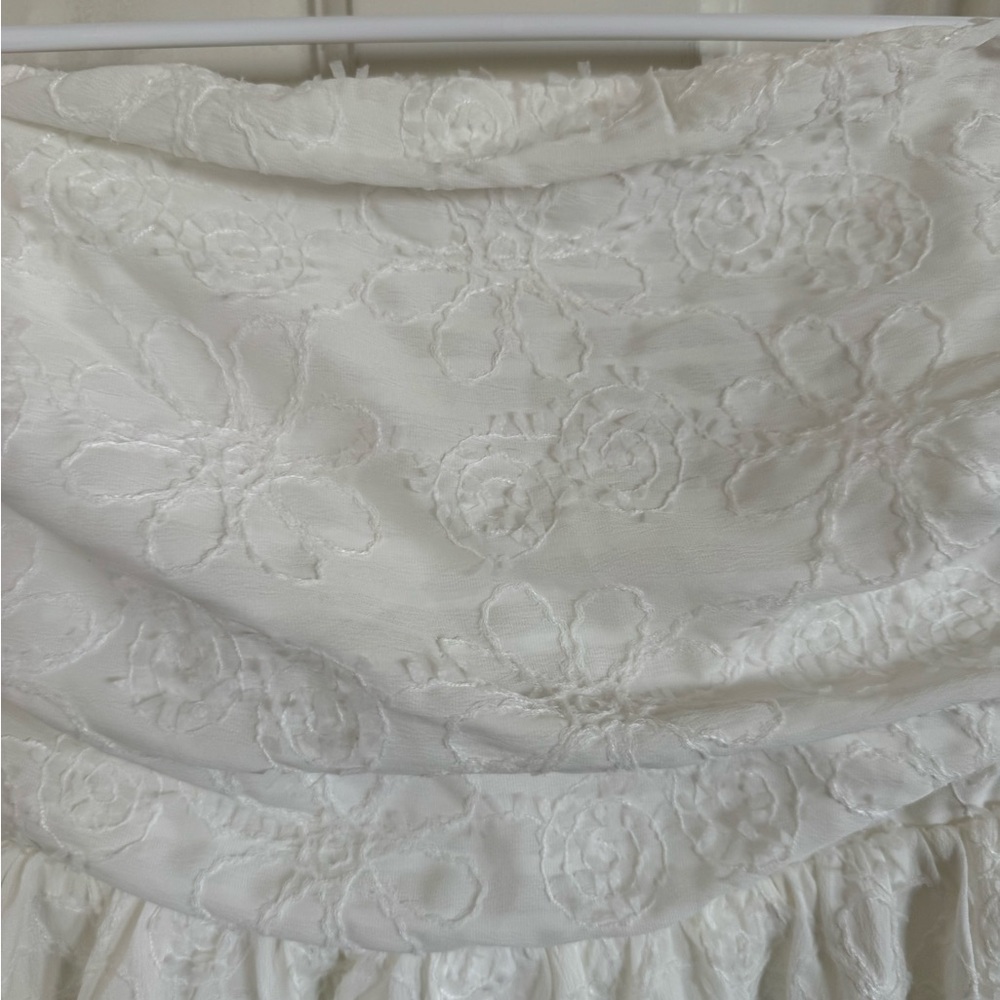 NWT Princes‎ Polly Seasons of Love strapless white mini dress size US 8 - Picture 4 of 11